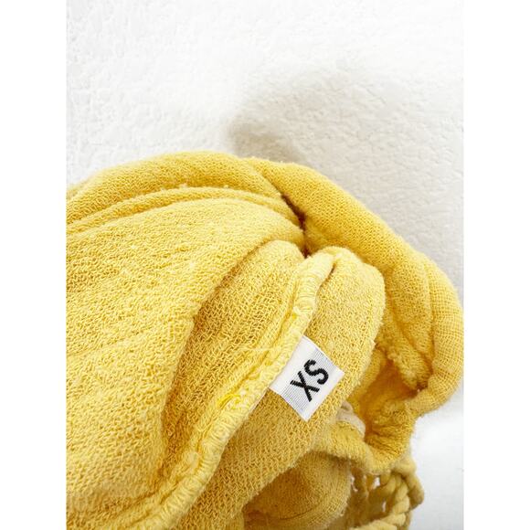 Jen’s Pirate Booty Gozzo Yellow Jumpsuit XS Halter Crop Wide Leg Terry Cloth - Picture 6 of 14